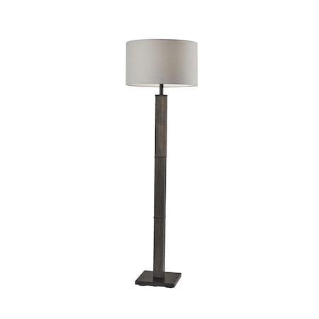 Homeroots Black Wood Floor Lamp18 x 18 x 61.5 in. 372870